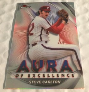 Steve Carlton 2022 Topps Finest Baseball Aura Insert Refractor #AE-SC