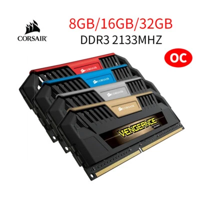 Corsair Vengeance Pro 32GB 16GB 8GB DDR3 OC 2133MHz PC3-17000U PC Memory LOT AU - Image 1 of 4