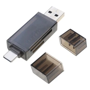 USB 3.0 Type C SDTF Card Reader, Fast Speed Data Transfer for Tablets Phones - Photo 1/8