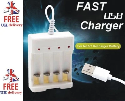 Battery Charger Intelligent 4 Slot For AA AAA NI-CD NI-MH Rechargeable Batteries - Image 1 of 4