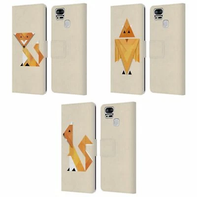 ALYN SPILLER ABSTRACT TRIANIMALS LEATHER BOOK WALLET CASE FOR ASUS ZENFONE PHONE - Image 1 of 4