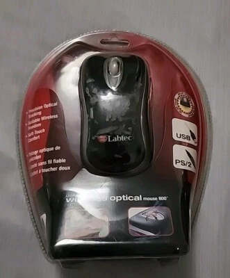 Labtec Wireless Optical mouse 800 4 Way 4 Button Scrolling USB PS2 Adapter  - Image 1 of 4
