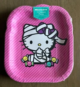Hello Kitty Party Halloween DESSERT Plates 16 Count Paper Sealed NEW - Picture 1 of 2