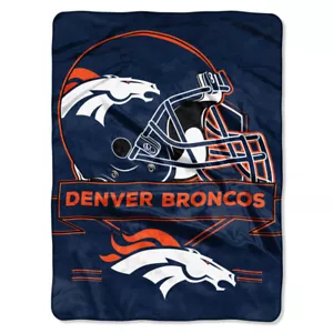 Denver Broncos NFL 60" x 80" Plüsch Überwurf Decke, weich & warm - Bild 1 von 3