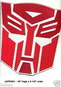 10 INCH TRANSFORMERS RED AUTOBOT PATCH - LGTF001 - Picture 1 of 1