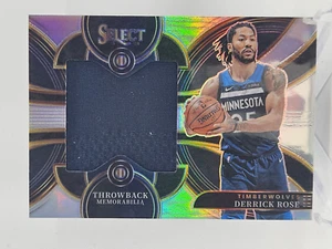 2023-24 Panini Select - Throwback Memorabilia #TM-DR Derrick Rose (Game Used) - Picture 1 of 2