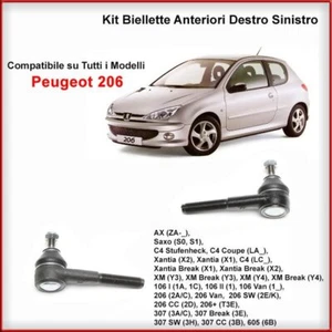 Kit Testine Sterzo Peugeot 206 106 I II Citroen Saxo Coppia due pezzi DX / SX - Imagen 1 de 1