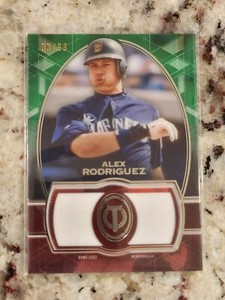 2019 Topps Tribute Single Player Dual Relics Green /99 Alex Rodriguez #DR-AR