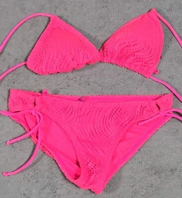 Bikini OP Tear Drop 2 piezas mezcla de nailon rosa intenso acolchado talla M!¡EXCELENTE ESTADO! Foto 1 de 4