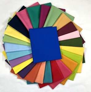 25 Riley Blake Solid Fat Quarters ~ Confetti Cottons ~ Colorful Quilt Fabrics - Picture 1 of 6