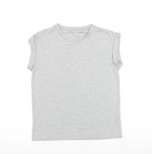 Silent Theory Womens Grey Cotton Blend T-Shirt Size 8 - Picture 1 of 10