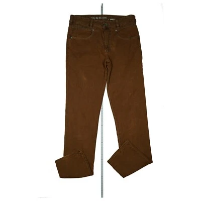 Pantalones de mezclilla para hombre Joker elásticos ajustados rectos W32 L34 marrón EXCELENTE Foto 1 de 4