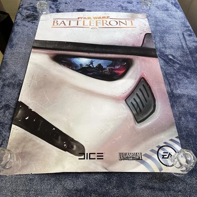 Star Wars Battlefront 2015 Promo Poster Double-Sided EA DICE GameStop 22.5×33.5 - Image 1 of 4