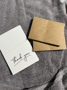 Dankeskarten mit Kraftpapier Umschlägen und Aufklebern, Großpackung 24, 3x5 Zoll - Bild 1 von 2