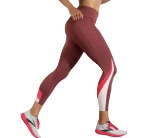 Brooks Method 7/8-Strumpfhose terrakotta/fluorpink Damengröße Small neu mit Etikett $ 65 - Bild 1 von 6