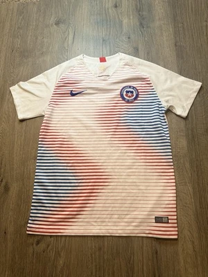 Nike 2018 Chile National Team Authentic Pre-Match Jersey White Red Blue Soccer M - Image 1 of 4