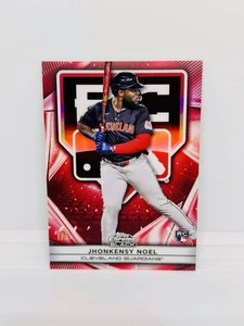 2025 Topps cromo negro JHONKENSY NOEL novato rojo refractor 1/5 Guardians RC #15 - Imagen 1 de 2