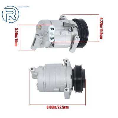 Compresor de aire acondicionado para Chevrolet Equinox 2,4 L 2010-2011 GMC Terrain 2,4 L 12 V 22853050 Foto 1 de 4