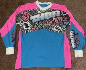 Vintage Thor Velocity Race Motocross Jersey Locals Only Size Medium Rare - Picture 1 of 6
