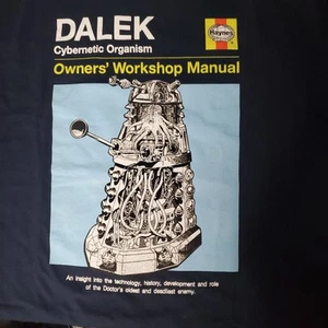 Doctor Who: Dalek Cybernetic Organism Owners' Manual Large Black T-Shirt - Picture 1 of 6