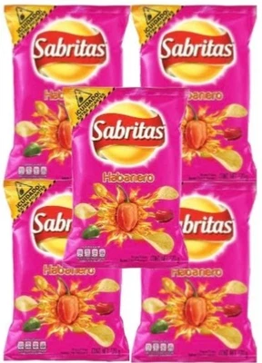 Sabritas Mexican Chips Habaneras 5 BAGS (45G )