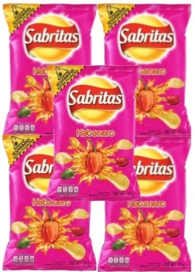 Sabritas Mexican Chips Habaneras 5 BAGS (45G ) - Image 1 of 1