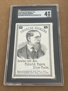 1870s Milton Bradley Co. #18A Charles Dickens SGC 4 POP 1 HIGHEST GRADED RARE!! - Picture 1 of 5