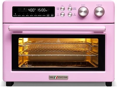 VAL CUCINA 10-IN-1 AIR FRYER TOASTER OVEN - Classic Pink (Renewed) - Image 1 of 4