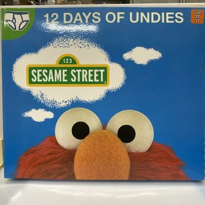 NUEVO Juego de calzoncillos Sesame Street Handcraft 12 días de ropa interior 12 niños 2T 3T❗️Caja abierta Foto 1 de 3