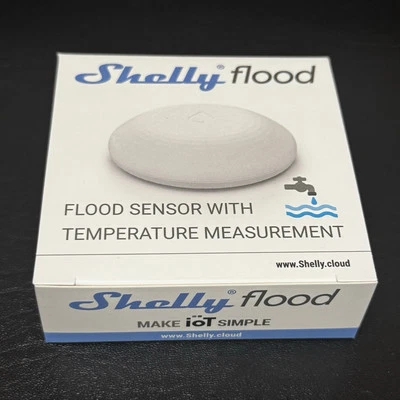 Shelly Flood | Wireless Sensor with Temperature Measurement | White