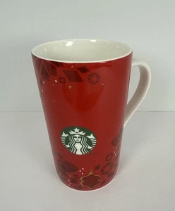 Taza Starbucks 2013 alta roja adornos navideños 16 oz taza de café ver fotos - Imagen 1 de 12