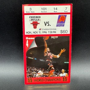 1996 CHICAGO BULLS VS.PHOENIX SUNS TICKET STUB *MICHAEL JORDAN 26 PUNKTE* - Bild 1 von 2