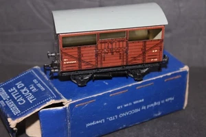 Hornby Dublo Gauge 00 Cattle Truck D1 Blue Box - BR Early 1950 Vintage - Picture 1 of 3