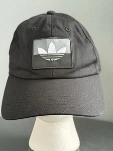 Adidas Trefoil Cap Adjustable Strapback Hat Black Grey - Picture 1 of 8