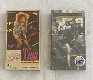 Tina Turner Live Private Dancer Tour & Live in Amsterdam Wildest Dreams VHS - Picture 1 of 6