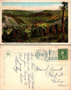 Postal de Berkshire Hills Massachusetts Deerfield Valley Montana Trail - Imagen 1 de 1