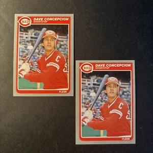 (2) 1985 Fleer Dave Concepcion Cincinnati Reds No. 532 - Picture 1 of 2