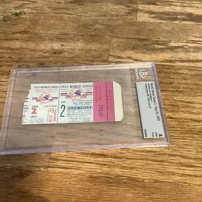 1955 年世界系列比赛 2 门票根。 贝克特正品 #15649552 道奇/洋基队 — 第 1/4 张图片