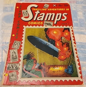 Thrilling Adventures In Stamps Comics #5 Golden Age HINDENBURG STAMP JUNE 1952 - Bild 1 von 8