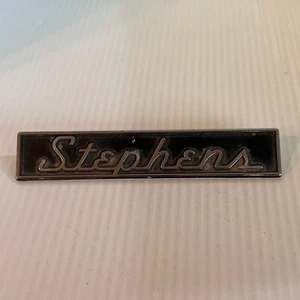 Vintage Car Dealership Metal Nameplate Emblem Badge STEPHENS - Bild 1 von 15
