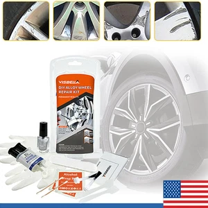 DIY Alloy Wheel Repair Kit For Rim Damage Scratches Scrapes Remover Erase Scuffs - Picture 1 of 7