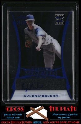 1-2020 Leaf Trinity Clear Blue RC Auto Dylan MacLean Rangers 22/25 #CA-DML - Image 1 of 2