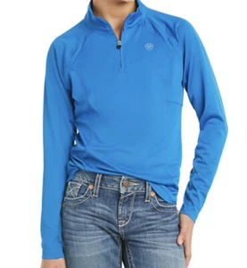Ariat Youth Sunstopper 2.0 Royal Blue Baselayer Size Small (8) SPF 45 EUC - Picture 1 of 5