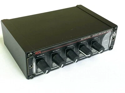 RDL RU-MX5ML 5 Input Mic/Line Mixer with 24V Phantom Power Mic/Line Out - Image 1 of 3