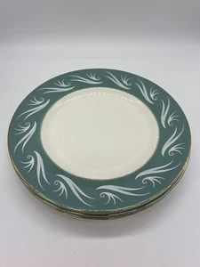 VTG Empire Porcelain Co Staffordshire England Set Of 4 Handpainted 8” Plates - Picture 1 of 10