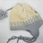 Igloos cream and gray wool knit hat