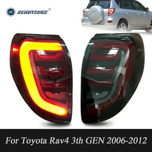 LED Tail Lights For Toyota Rav4 2006-2012 Rear Lamps Sequential Animation Smoked - Bild 1 von 12