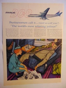 1959 DOUGLAS DC-8 Jet Liner vintage print ad - Picture 1 of 1