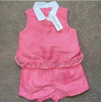 Mameluco niña janie and jack. talla 8. Color rosa. perfecto estado Foto 1 de 4