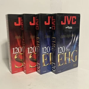 JVC T-120 SX 6 Hrs Blank Tapes VHS 4 Pack New Sealed (Lot of 4) - Picture 1 of 10